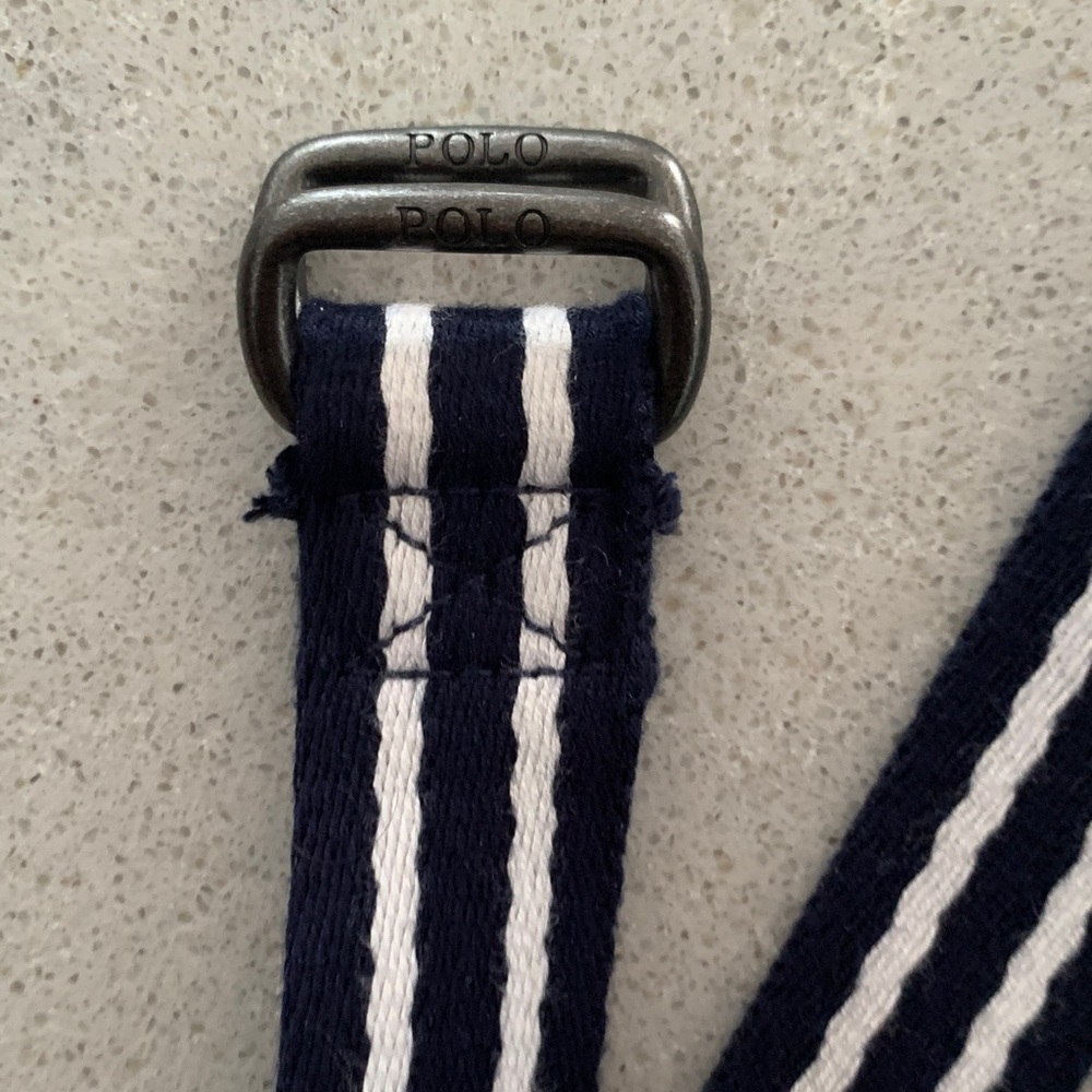 Polo by Ralph Lauren Kid Striped Navy and White Belt Bag